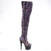 Pourpre Paillettes 20 cm ADORE-3020 bottes overknee plateforme de pole dance