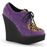 Pourpre Similicuir CREEPER-304 chaussures creepers compensées
