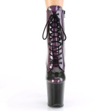 Pourpre glitter 20 cm FLAMINGO-1020SHG exotic bottines de striptease