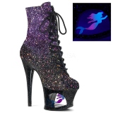 Pourpre paillettes 18 cm MOON-1020MER bottines de pole dance