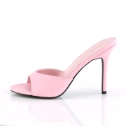 Rose 10 cm CLASSIQUE-01 grande taille mules femmes