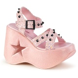 Rose 13 cm Demonia DYNAMITE-02 sandales lolita talons compenses