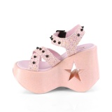 Rose 13 cm Demonia DYNAMITE-02 sandales lolita talons compenses
