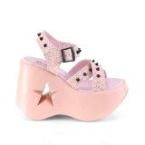 Rose 13 cm Demonia DYNAMITE-02 sandales lolita talons compenses