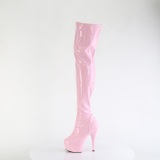 Rose 15 cm DELIGHT-3000HWR Hologramme bottes overknee plateforme de pole dance