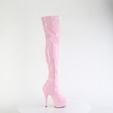 Rose 15 cm DELIGHT-3000HWR Hologramme bottes overknee plateforme de pole dance