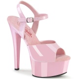 Rose 15 cm GLEAM-609 chaussures plateforme et talons