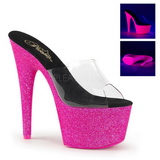 Rose 18 cm ADORE-701UVG neon plateforme mules talons hauts