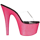 Rose 18 cm ADORE-701UVG neon plateforme mules talons hauts