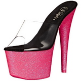 Rose 18 cm ADORE-701UVG neon plateforme mules talons hauts