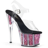 Rose 18 cm ADORE-708CG etincelle talons avec plateforme