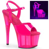 Rose 18 cm ADORE-709UVT Neon Plateforme Sandales Hauts Talons