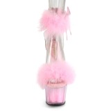 Rose 18 cm ADORE-724F sandales  talons hauts et plumes pole dance