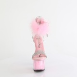 Rose 18 cm ADORE-727F sandales  talons hauts et plumes pole dance