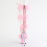 Rose 18 cm ADORE-727F sandales  talons hauts et plumes pole dance