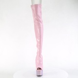 Rose 18 cm BEJ-3011-7 Hologramme bottes overknee plateforme pole dance