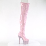 Rose 18 cm BEJ-3011-7 Hologramme bottes overknee plateforme pole dance