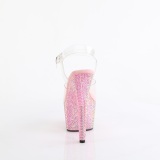 Rose 18 cm BEJEWELED-708RRS chaussure talon haut pole dance strass plateforme