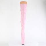 Rose 20 cm FLAMINGO-3000HWR Hologramme bottes overknee plateforme de pole dance