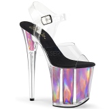 Rose 20 cm FLAMINGO-808HGI Hologramme talons avec plateforme