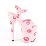 Rose 20 cm FLAMINGO-809KISSES talons hauts pleaser plateforme