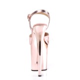 Rose 20 cm Pleaser FLAMINGO-809 Talons Hauts Chrome Plateforme