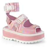 Rose 5 cm Demonia SLACKER-15B sandales plateforme lolita emo