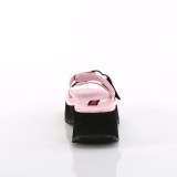 Rose 6,5 cm DEMONIA FLIP-12 mules plateforme de emo gothic