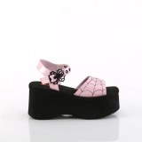 Rose 6,5 cm DemoniaCult FUNN-10 sandales plateforme lolita emo