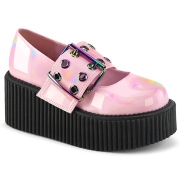 Rose 7,5 cm CREEPER-230 maryjane creepers chaussures boucle large