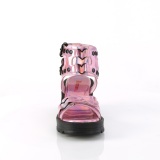 Rose 7 cm Demonia BRATTY-07 sandale plateforme chunky talon pais