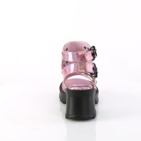 Rose 7 cm Demonia BRATTY-07 sandale plateforme chunky talon pais