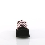 Rose 9 cm DEMONIA FUNN-13 mules plateforme de emo gothic