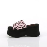 Rose 9 cm DEMONIA FUNN-13 mules plateforme de emo gothic