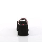 Rose 9 cm DEMONIA FUNN-13 mules plateforme de emo gothic