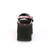 Rose 9 cm Demonia FUNN-32 sandales plateforme lolita emo