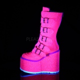 Rose Glitter 14 cm SWING-230G bottes cyberpunk plateforme