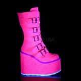 Rose Glitter 14 cm SWING-230G bottes cyberpunk plateforme