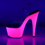 Rose Neon 18 cm ADORE-708UV Talons Hauts Plateforme