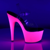 Rose Neon 18 cm ADORE-708UV Talons Hauts Plateforme