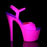 Rose Neon 18 cm Pleaser SKY-309UV Plateforme Haut Talon