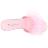 Rose Plumes 10 cm CLASSIQUE-01F Chaussures Mules pour Hommes