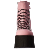 Rose Similicuir 11,5 cm KERA-21 bottines lolita talons compenses