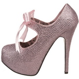 Rose Strass 14,5 cm Burlesque TEEZE-04R Talons Aiguilles Escarpins