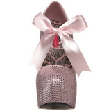 Rose Strass 14,5 cm Burlesque TEEZE-04R Talons Aiguilles Escarpins