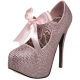 Rose Strass 14,5 cm Burlesque TEEZE-04R Talons Aiguilles Escarpins