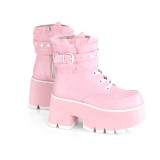 Rose Vegan 9 cm ASHES-57 bottines  talons pais plateforme lolita