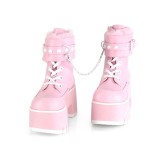 Rose Vegan 9 cm ASHES-57 bottines  talons pais plateforme lolita