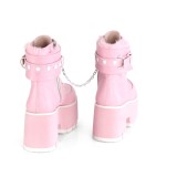 Rose Vegan 9 cm ASHES-57 bottines  talons pais plateforme lolita