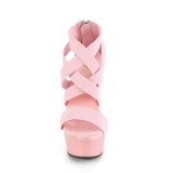 Rose bande élastique 15 cm DELIGHT-669 chaussures pleaser à talon femme